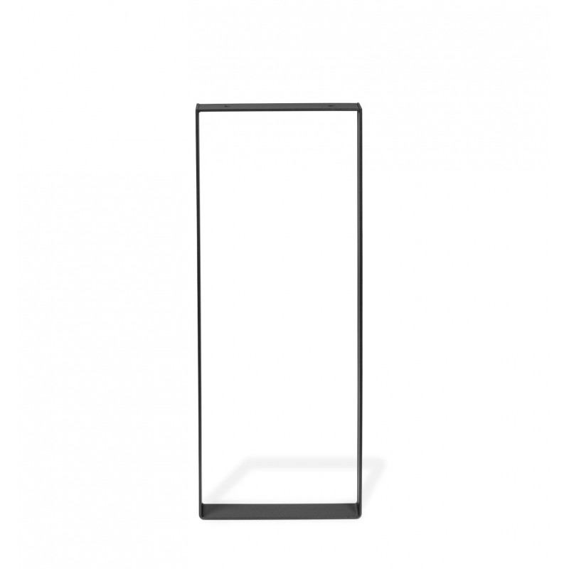 Pata fija de acero rectangular para mesas y encimeras 80 cm color blanco  mate